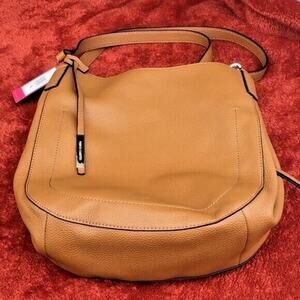 Vince Camuto Womens Pebble Leather Handbag Tote color Dark Wheat ***